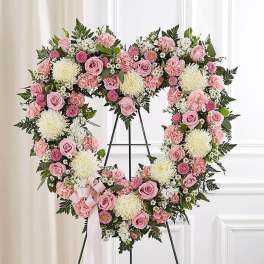 Pink and White Heart