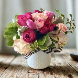 50 Shades of Pink Arrangement – My Blooming Business