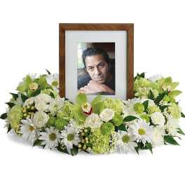 Garden Wreath Photo Tribute