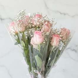 Pink Rose Mini Bouquet Set
