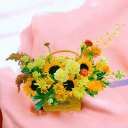 Large size Sunflower basket