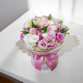 Round shaped european seasonal bouquet