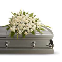 Silken Serenity Casket Spray by Teleflora