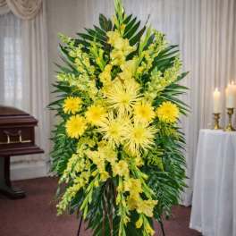 Sunny Bright Celebration of Life Funeral Spray
