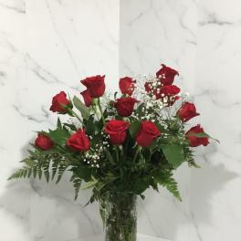 Vase of Roses