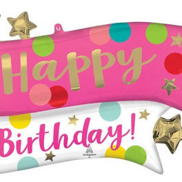 39" Wide Jumbo Happy Birthday Mylar