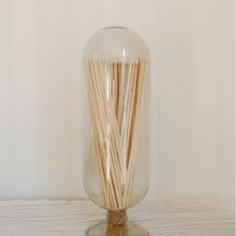 Smoke Gray Handblown Cloche w/matches
