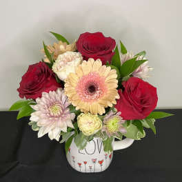 Be Mine Mug in Bold Colours by Chasing Petals
