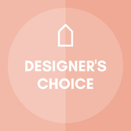 Pink graphic with the words Designer's Choice