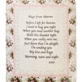 Hugs from Heaven Quilted Throw