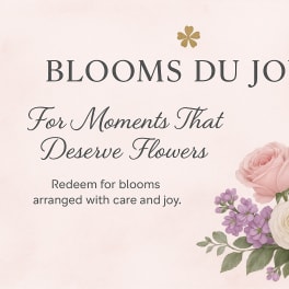 Pink and white roses with purple flowers on a pale background