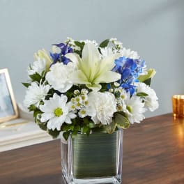 Healing Tears Blue & White