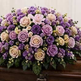 Lavender Serenity Casket Spray