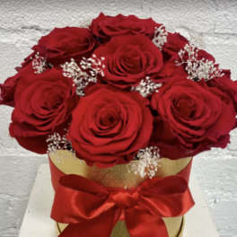 rosas con dorado