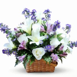 Gracious Lavender & White Basket