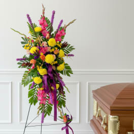 Bright Farewell Standing Spray