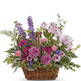 Lavender Meadow Basket Bouquet