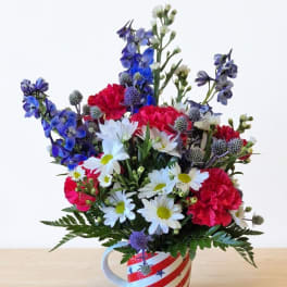 Red, White and Brew Mug