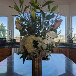 Hydrangea and stargazer