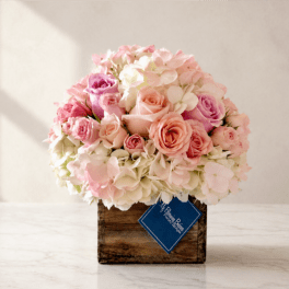 Rustic & Peach – Peach Rose Floral Arrangement (Same-Day Delivery Los Angeles)