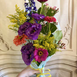 Local Bloom Wrapped Bouquet