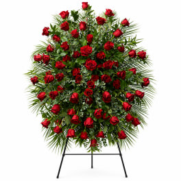 Eternal Crimson Rose Standing Spray