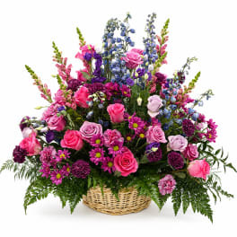 Blushing Garden Tribute Basket