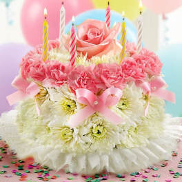 Pink Floral Cake