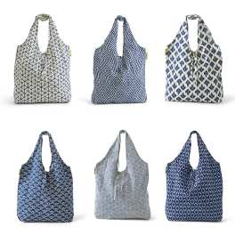 Chinoiserie Blue & White Reusable Market Bag-(One)