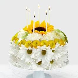Yellow floral cake