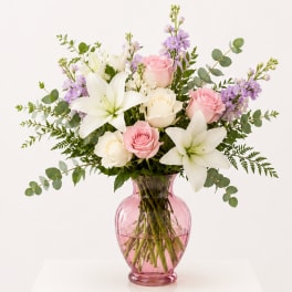 Blush Lily Garden Vase