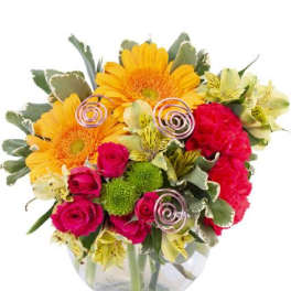 Fiery Pink Floral Design