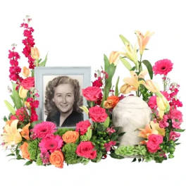 Vibrant Hope Cremation Flowers (urn/frame not included)