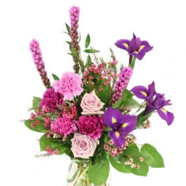 Turning Violet Vase Arrangement