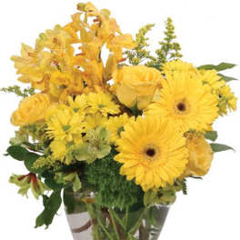 Divinely Golden Flower Arrangement