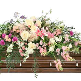 Cascading Calm Casket Spray