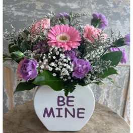 Be Mine Conversation Heart Valentines Arrangement