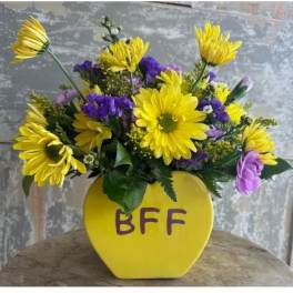 BFF Conversation Heart Valentines Arrangement