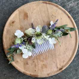 Custom Floral Hair Comb