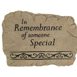 Memorial plaque reading 'In Remembrance of someone Special'