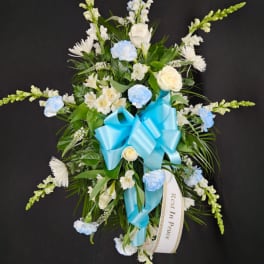 Light Blue & White Standing Spray