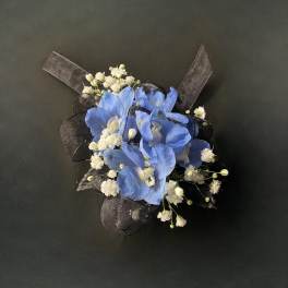 Light Blue Delphinium Corsage