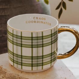 Chaos Coordinator Plaid 14oz Fine Bone China Mug