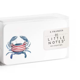 Box of Little Notes cards with a crab illustration