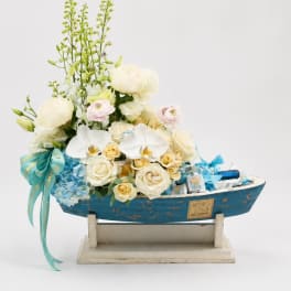 Baby Boy Chocolate Sailboat