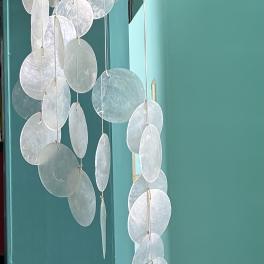Cascading Shell Wind Chime White