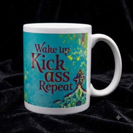 Wake Up Kick Ass Repeat. Coffee Mug