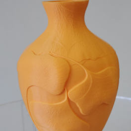 3 D vase Gold/Orange