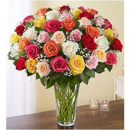 Ultimate Elegance™ Long Stem 50 Assorted Roses