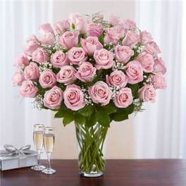 Ultimate Elegance ™ Premium 50 Long Stem Pink Roses